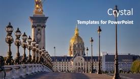  Presentation with paris france - Presentation enhanced with beautiful-pont-alexandre-iii-bridge background and a ocean colored foreground
