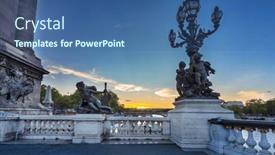  Presentation with paris france - Theme consisting of beautiful-pont-alexandre-iii-bridge background and a ocean colored foreground