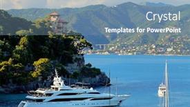 Presentation with best - Slides featuring beautiful-portofino-cityscape-best-touristic background and a seafoam green colored foreground