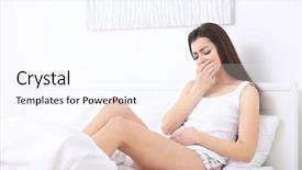  Presentation with pregnant woman - Presentation consisting of beautiful pregnant woman feeling bad background and a pink colored foreground