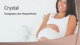  Presentation with pregnant woman - PPT layouts featuring beautiful pregnant woman posing while background and a white colored foreground