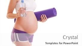  Presentation with pregnant woman - Amazing PPT theme having background healthy lifestyle motherhood pregnancy backdrop and a white colored foreground