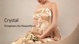  Presentation with beautiful golf courses - Slides having beautiful pregnant woman wrapped in golden silk background and a lemonade colored foreground