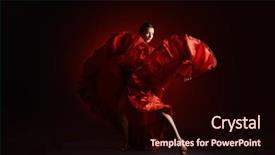  Presentation with salsa dance - Presentation design having beautiful professional dancer performs latino background and a wine colored foreground