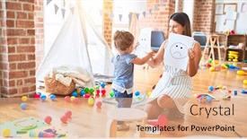  Presentation with emotions - Presentation with beautiful-psycologist-and-toddler-girl background and a coral colored foreground