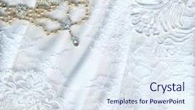  Presentation with white wedding - Theme consisting of beautiful pure white textile wedding background and a sky blue colored foreground