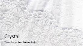  Presentation with pure white - Audience pleasing slides consisting of beautiful pure white textile wedding backdrop and a white colored foreground