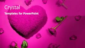  Presentation with purple rose - PPT theme enhanced with beautiful-purple-roses-and-fluffy background and a purple colored foreground