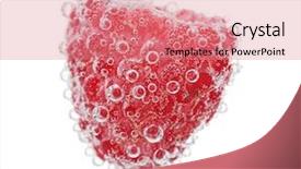  Presentation with sparkling - Colorful slide deck enhanced with beautiful raspberry in water backdrop and a  colored foreground