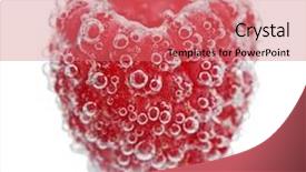  Presentation with sparkling - Audience pleasing slide deck consisting of beautiful raspberry in water backdrop and a  colored foreground
