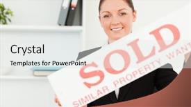  Presentation with real estate development - Audience pleasing PPT layouts consisting of beautiful real estate agent holding backdrop and a white colored foreground