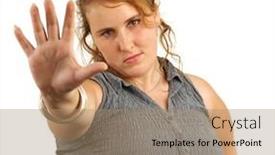  Presentation with attitude - Slides with beautiful-red-haired-girl background and a coral colored foreground