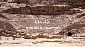  Presentation with petra - Presentation having beautiful-red-rock-formations background and a coral colored foreground