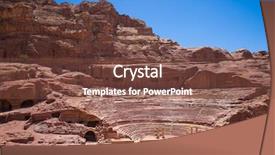  Presentation with petra jordan - Audience pleasing slides consisting of rock formations in petra jordan backdrop and a tawny brown colored foreground