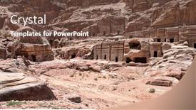  Presentation with petra - Colorful PPT layouts enhanced with beautiful red rock formations in petra jordan backdrop and a tawny brown colored foreground