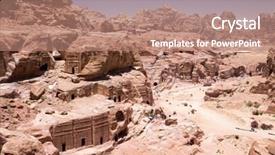  Presentation with petra jordan - Colorful slide deck enhanced with rock formations in petra jordan backdrop and a coral colored foreground