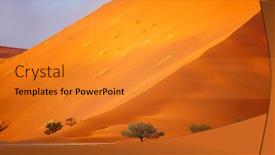  Presentation with sand dunes - Beautiful presentation theme featuring beautiful-red-sand-dunes backdrop and a gold colored foreground