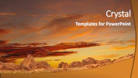  Presentation with fire red - Presentation consisting of beautiful red sunset background and a tawny brown colored foreground