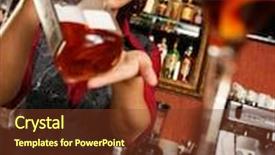  Presentation with bottle - Cool new slide deck with expressive portrait of a pretty young girl doing paint with her mom backdrop and a light gray colored foreground