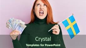  Presentation with swedish - PPT layouts consisting of beautiful-redhead-woman-holding-20 background and a tawny brown colored foreground