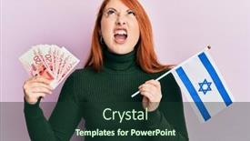  Presentation with israel flag - Amazing presentation theme having beautiful-redhead-woman-holding-20 backdrop and a tawny brown colored foreground