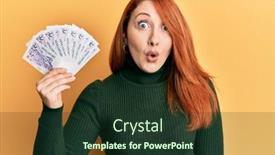  Presentation with singapore - Amazing PPT theme having beautiful-redhead-woman-holding-2 backdrop and a tawny brown colored foreground