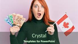  Presentation with fear - Presentation theme with beautiful-redhead-woman-holding-canadian background and a tawny brown colored foreground