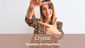 Presentation with animal print - Cool new PPT layouts with beautiful redhead woman wearing elegant animal print shirt over isolated background smiling making frame with hands and fingers with happy face creativity and photography concept backdrop and a coral colored foreground