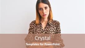  Presentation with animal print - Colorful slide set enhanced with beautiful-redhead-woman-wearing-elegant backdrop and a coral colored foreground