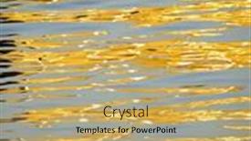  Presentation with water sun - Amazing presentation having beautiful reflection of the sun's rays on the water backdrop and a coral colored foreground