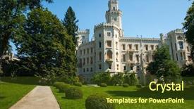  Presentation with renaissance - Amazing PPT theme having beautiful renaissance castle hluboka i the czech republic is located in gardens backdrop and a tawny brown colored foreground