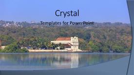  Presentation with goa - Colorful PPT theme enhanced with beautiful resort by mandovi river backdrop and a light blue colored foreground