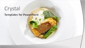  Presentation with white plate - Presentation consisting of beautiful-restaurant-plate-of-breaded background and a white colored foreground