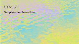  Presentation with pastel pink - Slide set featuring beautiful rippling water background with a pastel colored pink to blue background and a soft green colored foreground