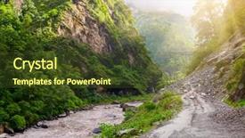  Presentation with beautiful mountains river lake sky nature - PPT theme enhanced with beautiful river landscape and mountains background and a  colored foreground