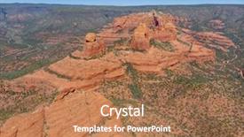  Presentation with arizona desert - Presentation theme consisting of beautiful rock formations background and a coral colored foreground