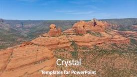  Presentation with arizona desert - Presentation with beautiful rock formations background and a coral colored foreground
