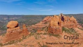  Presentation with arizona desert - Audience pleasing slide set consisting of beautiful rock formations backdrop and a coral colored foreground