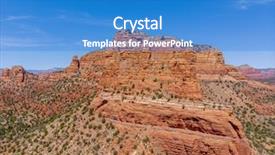  Presentation with arizona desert - Presentation design featuring beautiful rock formations background and a teal colored foreground