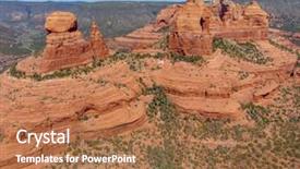  Presentation with arizona desert - Cool new PPT theme with beautiful rock formations backdrop and a coral colored foreground