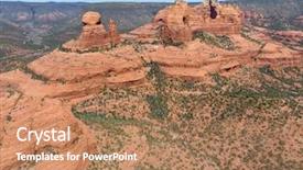  Presentation with arizona desert - Amazing theme having beautiful rock formations backdrop and a coral colored foreground
