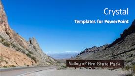  Presentation with nevada desert - Colorful slide set enhanced with beautiful-rock-formations backdrop and a gray colored foreground