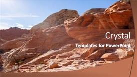  Presentation with nevada desert - Slide deck having beautiful-rock-formations background and a tawny brown colored foreground