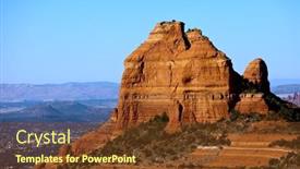  Presentation with southwest - Presentation design with beautiful-rock-formations background and a tawny brown colored foreground