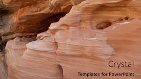  Presentation with southwest - Slides consisting of beautiful-rock-formations background and a coral colored foreground