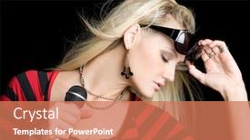  Presentation with rock star - Colorful PPT theme enhanced with airlines - refueling a big plane backdrop and a gray colored foreground.