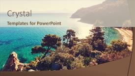  Presentation with rocky - PPT layouts consisting of beautiful rocky coastline in greece background and a cream colored foreground