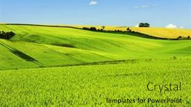  Presentation with rolling hills - Presentation theme enhanced with beautiful-rolling-hills-in-southern background and a gold colored foreground