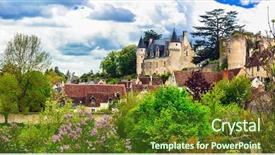  Presentation with romantic - PPT layouts consisting of beautiful romantic castles of loire background and a tawny brown colored foreground