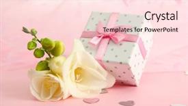  Presentation with romantic gift - Beautiful theme featuring beautiful romantic gift box backdrop and a lemonade colored foreground